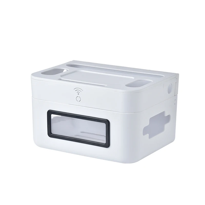 White 2-in-1 set Маршрутизатор Wi-Fi для хранения ящик настенный Монтажная стойка для досок ТВ стойка данных защиты расположение провода Пластик рамки с выдвижными ящиками Тип - Цвет: White 2-in-1 set