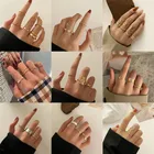 LETAPI 2022 новые модные простые дизайнерские кольца винтажные золотистые серебристые кольца для женщин ювелирные изделия Корейская версия