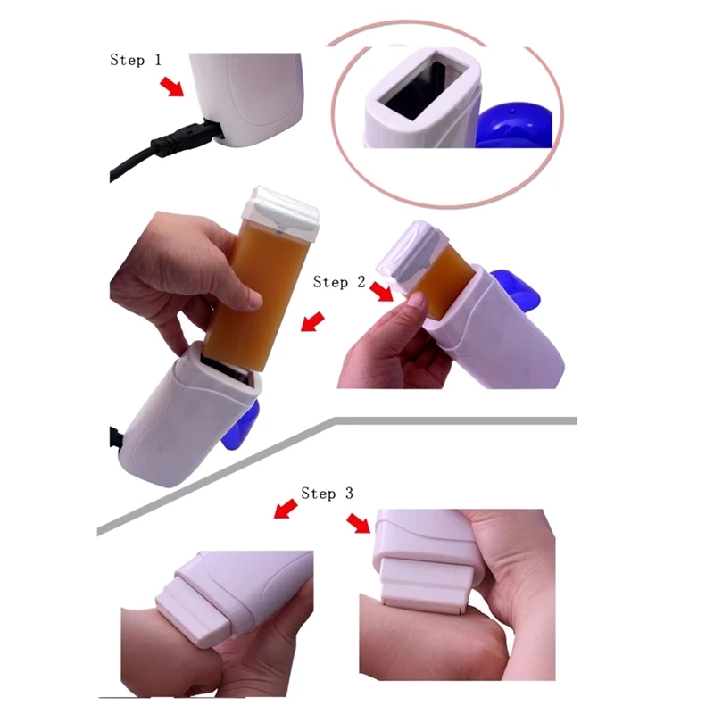 Восковая эпиляция портативный ролик для волос эпилятор машина нагревания воска 1