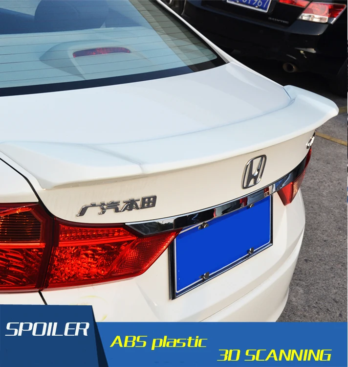 Спойлер для Honda City высокое качество ABS материал заднее крыло автомобиля Праймер