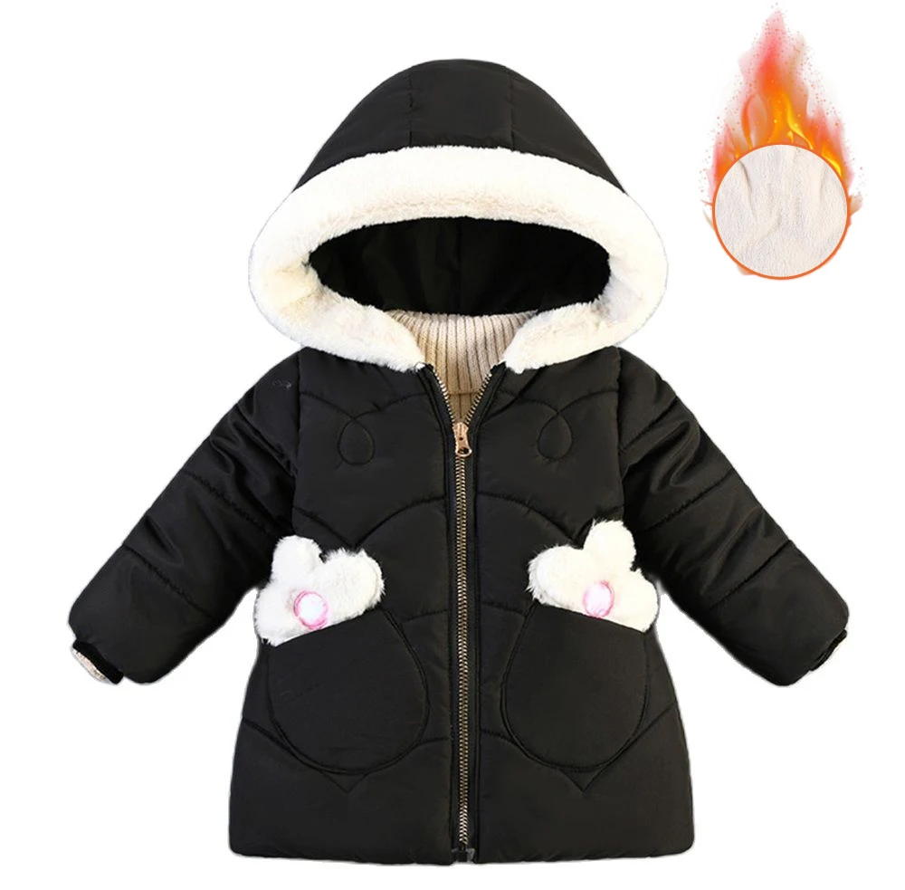 

LZH Autumn Winter Children's Clothing Girls Coats 2-4 Years Trench Coat For Kids Hooded Jackets For Girls Children's Outerwear