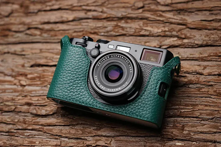 Чехол для камеры ручной работы из натуральной кожи для FujiFilm X100F Fuji x100f X100-F, наполовину сумка для камеры, крышка для открытой батареи