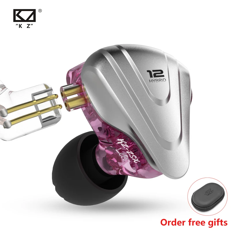 KZ ZSX Terminator металлическая Hi Fi гарнитура + 1DD гибридные наушники вкладыши DJ монитор