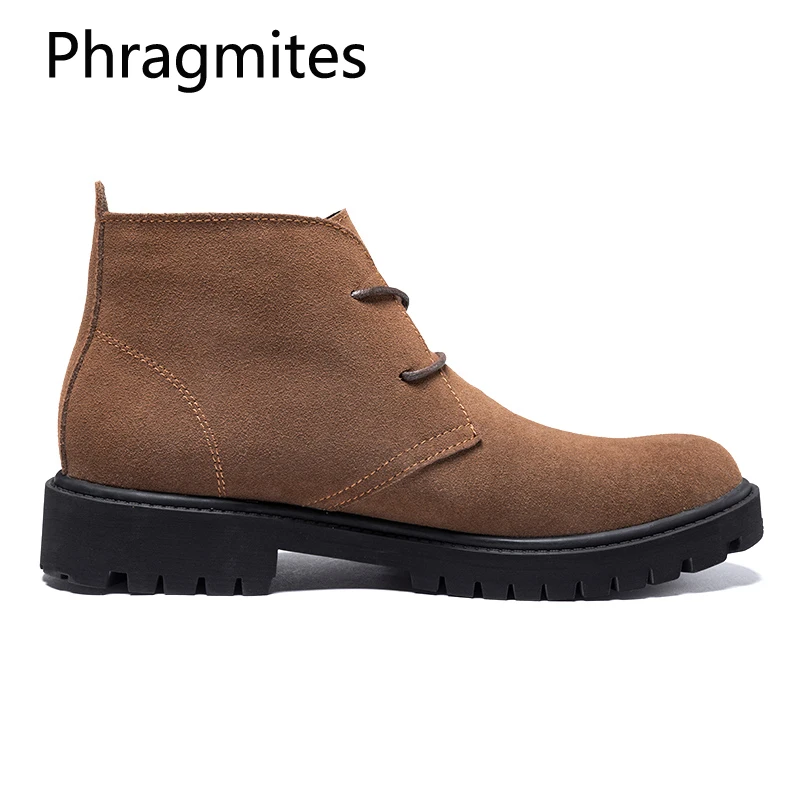 Phragmites New Men Chelsea Boots Ankle Fashion Male Brand Leather Quality Motorcycle Comfortable Outdoor Shoes |