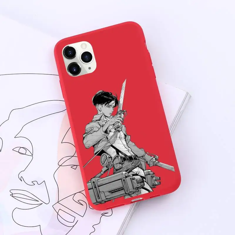 

Anime Japanese attack on Titan Phone Case Candy Color for iPhone 11 12 pro XS MAX 8 7 6 6S Plus X 5S SE 2020 XR