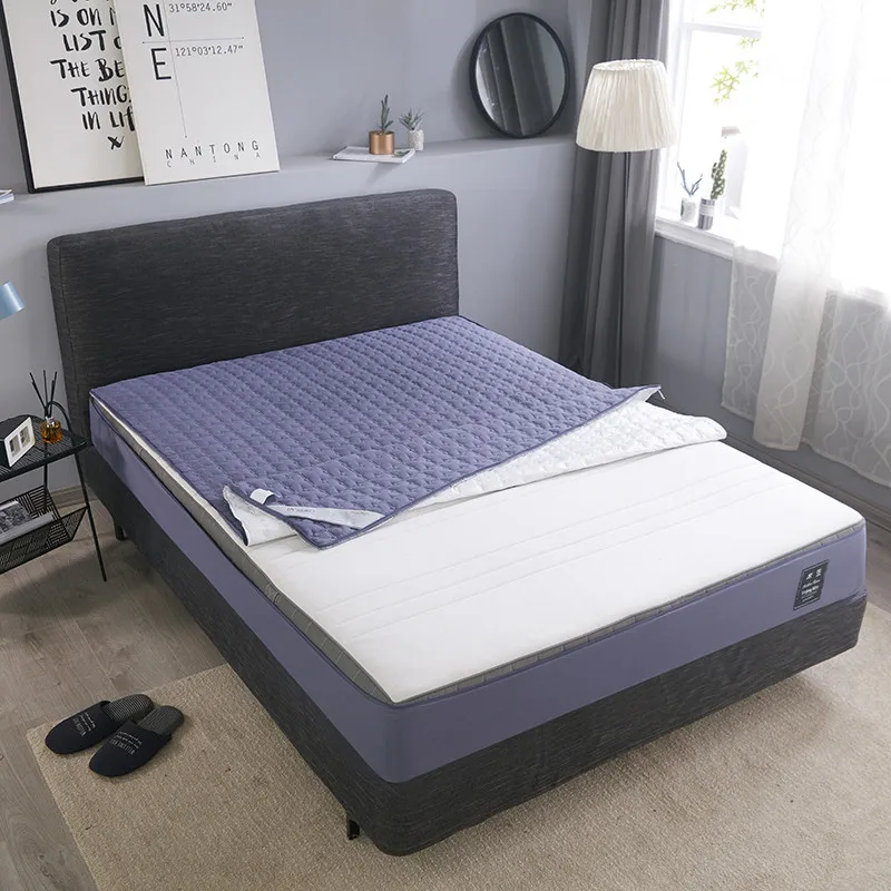 Solid Color Quilted Mattress Cover Waterproof Six-sided All-inclusive Fitted Sheet Washable and Breathable Bed Queen | Дом и сад