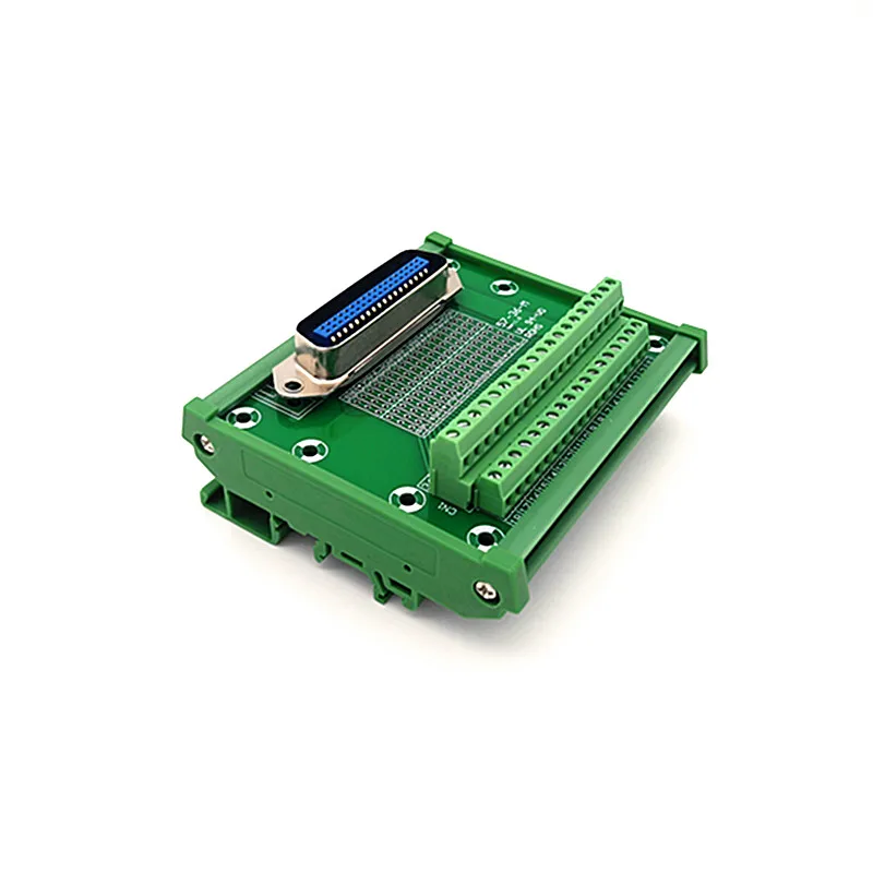 

DIN Rail Mount 57 Series 36-Pin 0.085" Male Header Connector Breakout Board.