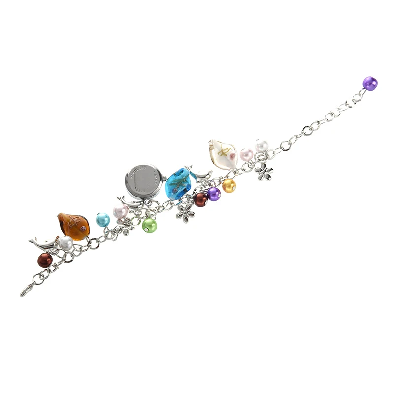 Fashion Dolphin Beads Ladies Girl BANGLE BRACELET Quartz Watch For Women | Электроника