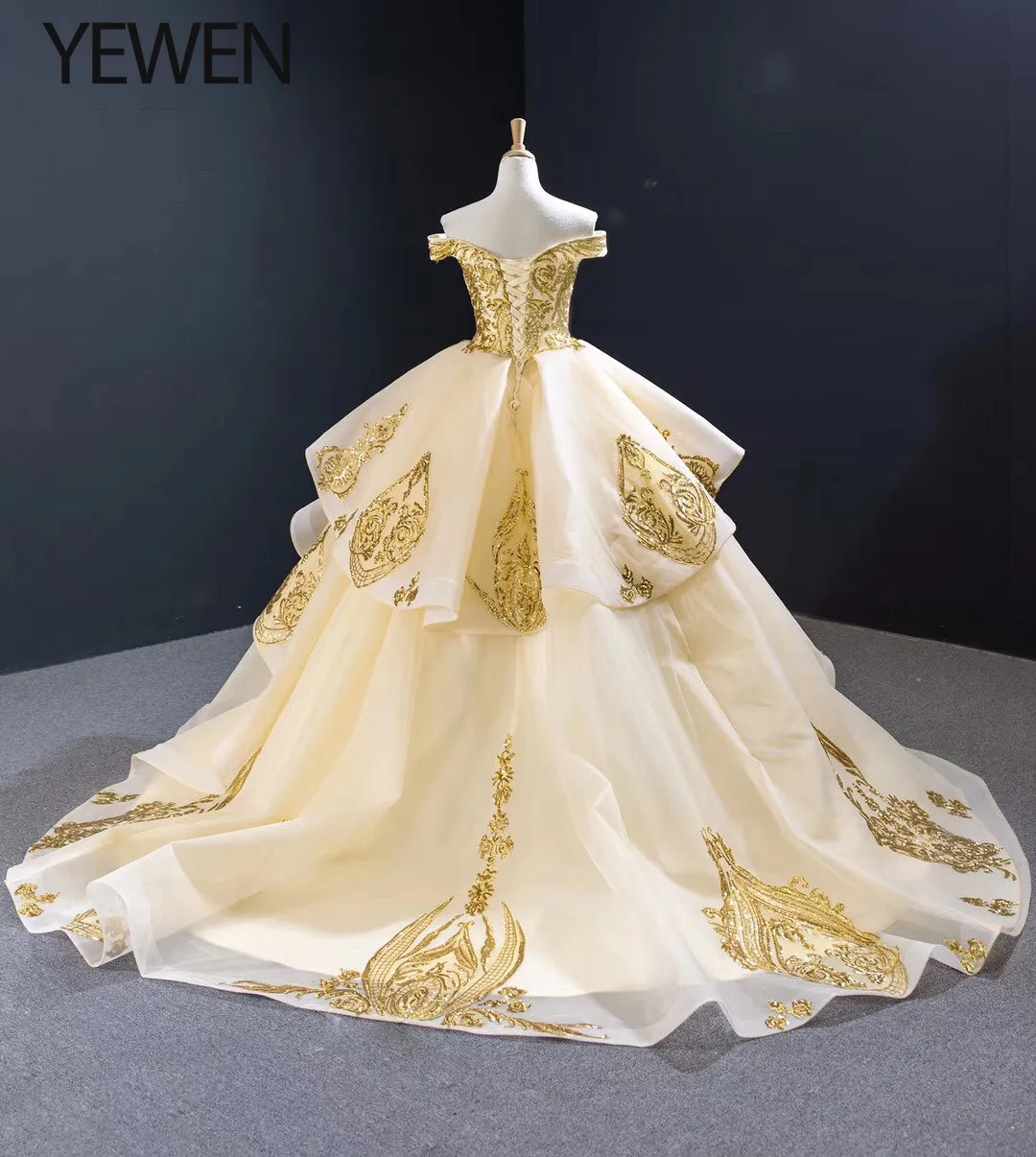 Vestido De Novia/Роскошные свадебные платья Бальное платье с открытыми плечами на