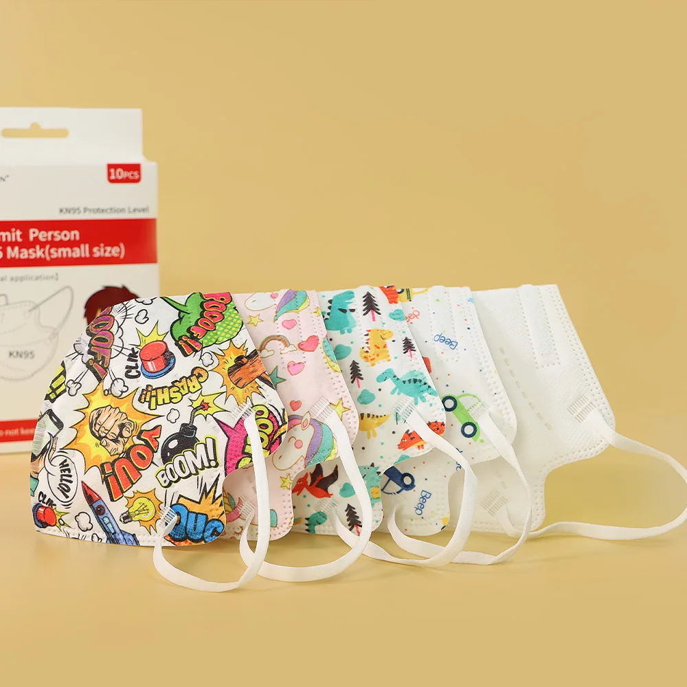 FPP2 симпатичная детская 5-слойная маска KN95 Пылезащитная с фильтром FFP2 лицевая для