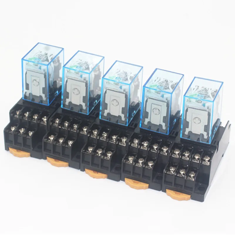 Партиями по 5 комплектов MY4NJ катушки AC12V AC24V DC12V DC24V DC 36V AC110V AC220V HH54P 5A миниатюрное