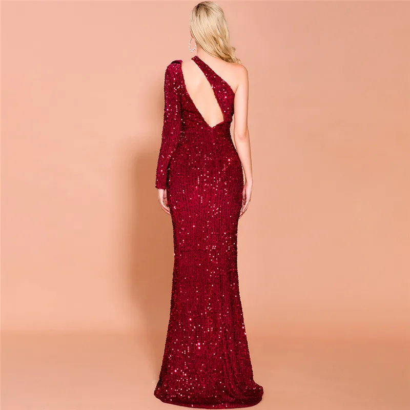 

Women Summer Dresses 2020 Sexy Vintage Elegant Party Night Sequined Bodycon Long Dress