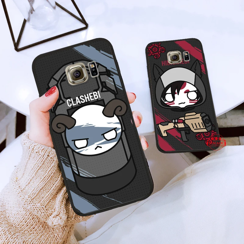 rainbow six siege Pattern Silicone Case for Samsung S6 Edge S7 S8 Plus S9 S10 S10e Note 8 9 10 M10 M20 M30 |