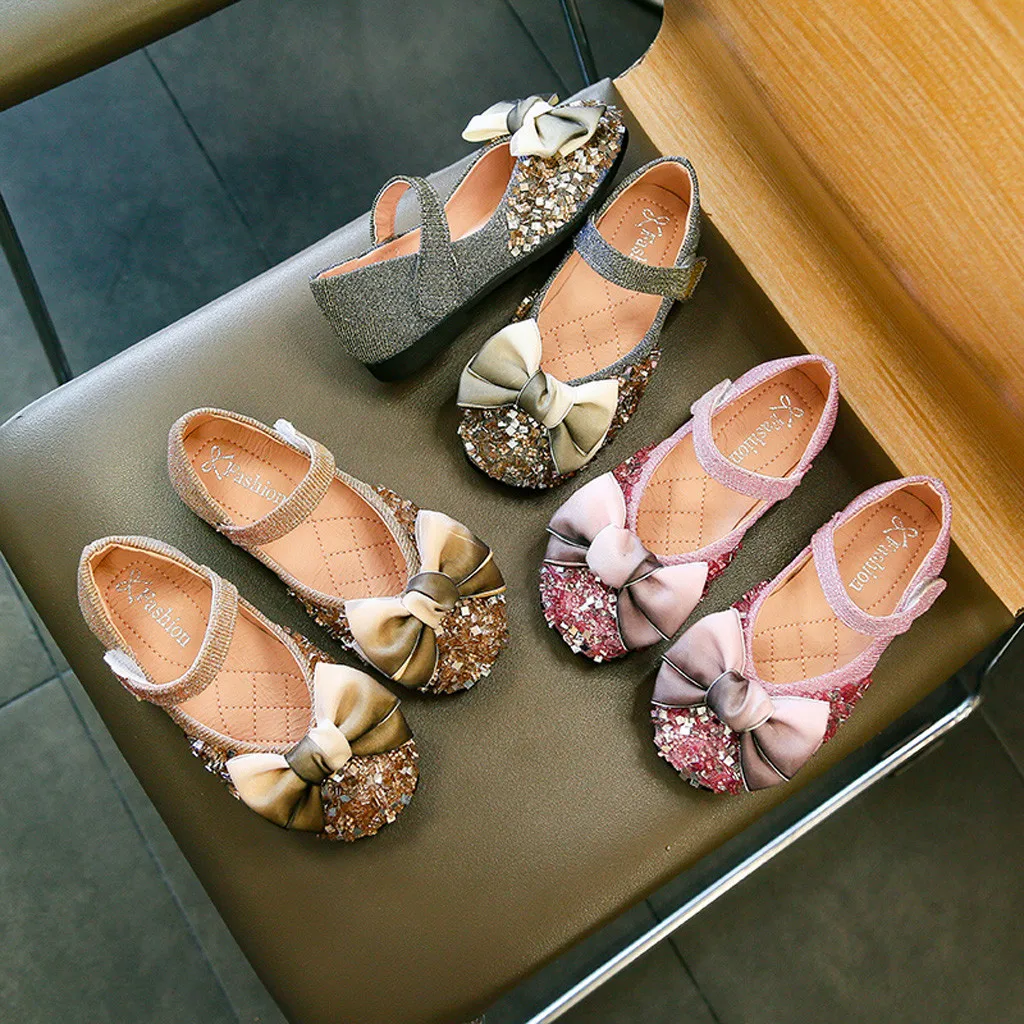 Обувь принцессы для девочек Повседневная обувь малышей с украшением в виде