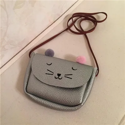 F204-GREY Растаянная овечка для девочек, маленький кошелек для монет, кошелек для детей, сумка для монет, детский держатель денег бумажник, милый подарок для детей, Сумка с пингвином - Цвет: F204-GREY