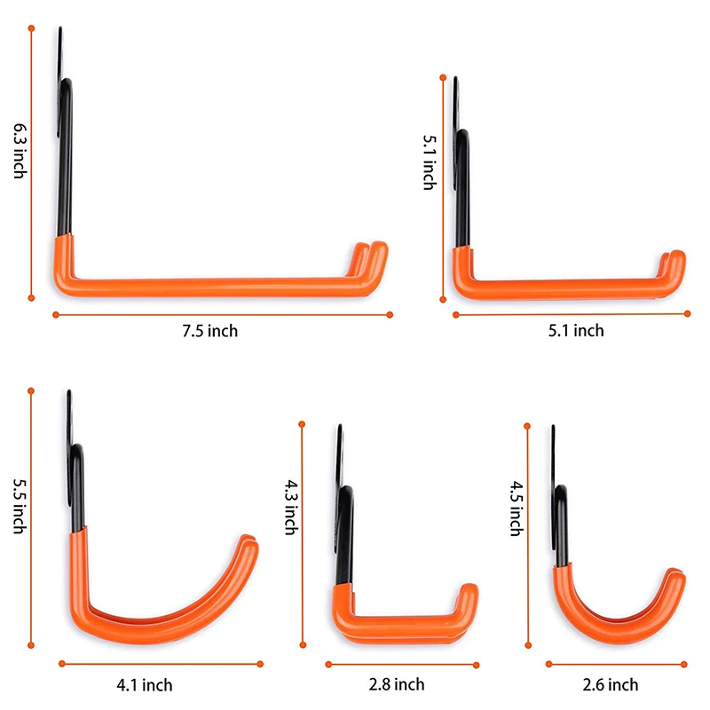Двойной крючок для гаражного хранения простая в установке настенная Тяжелая