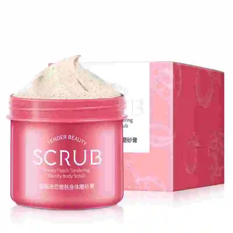 

Peach Tender Skin Care Body Scrub Clean Exfoliating Cream Skin Body Care Moisturize Skin 250g