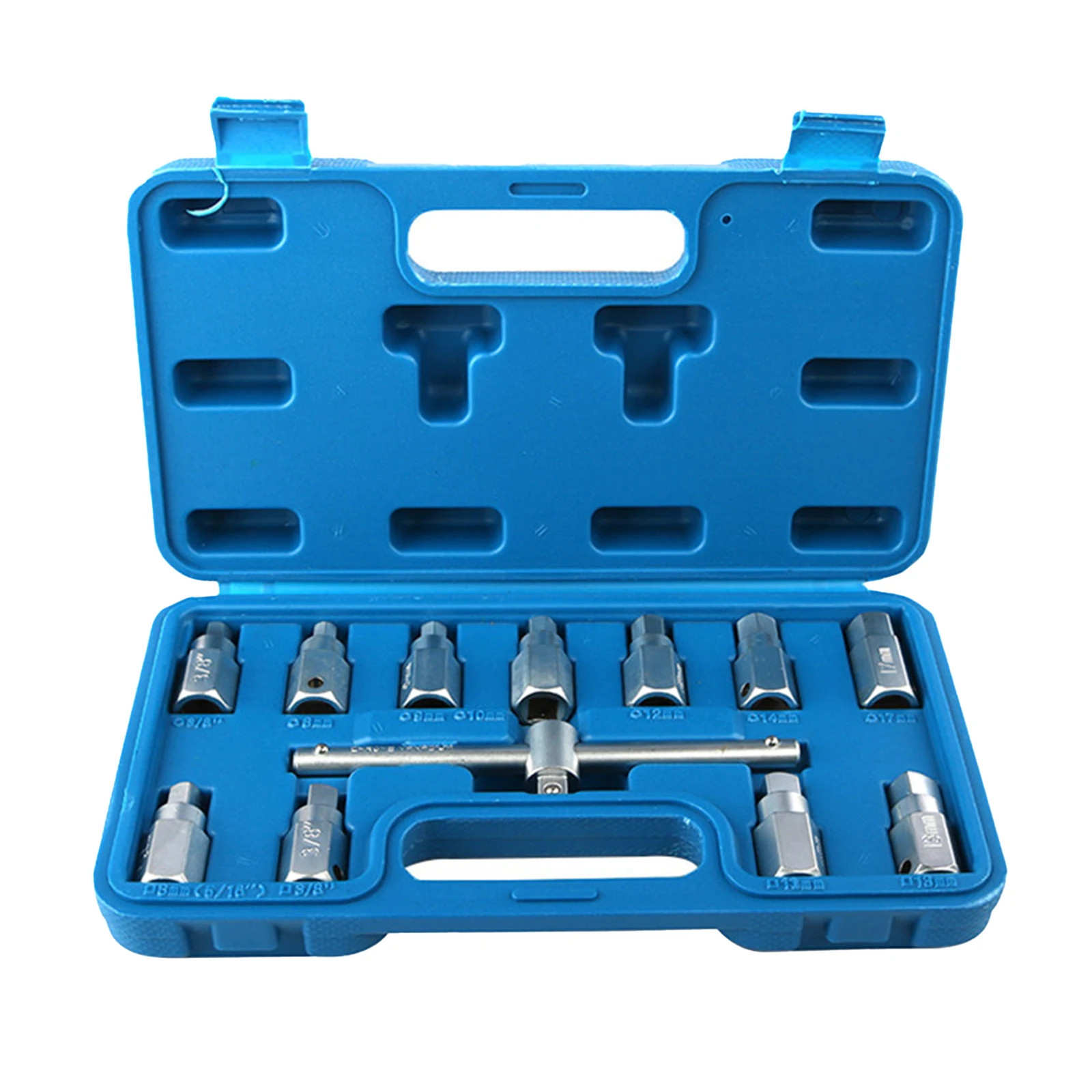 

Axle Oil Sump Spanner 3/8" Drain Plug Key Socket Set Drive Cars Vans Bikes