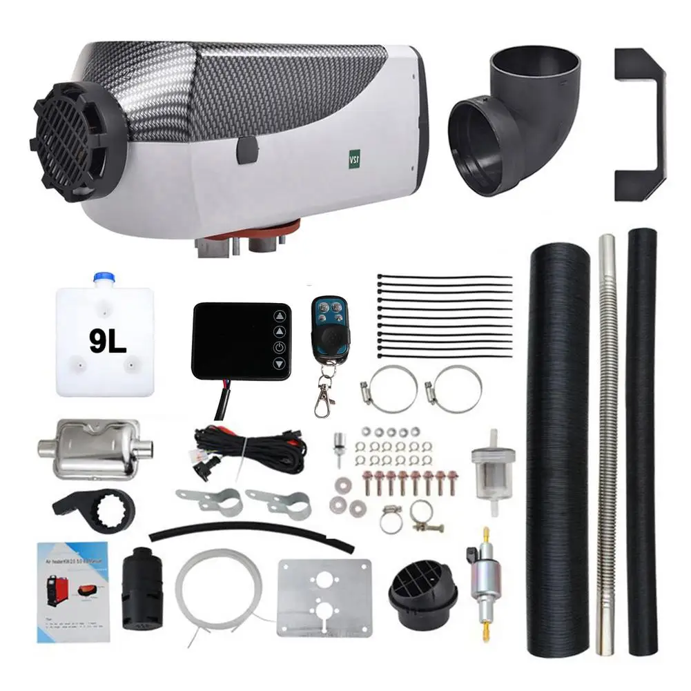 $89.17 Car Diesel Air Heater 12V/24V 8KW Parking Fuel Air Heater LCD Display Remote Control Defrosting Heater AUTO Ignition Copper Heat