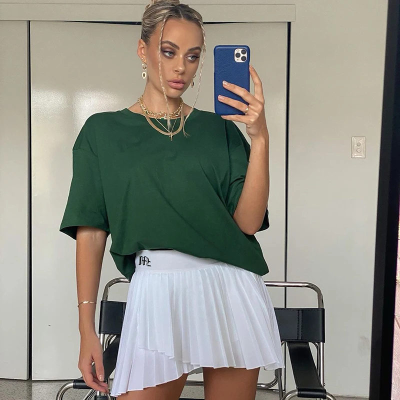 Женская плиссированная юбка-трапеция обтягивающая мини-юбка в винтажном