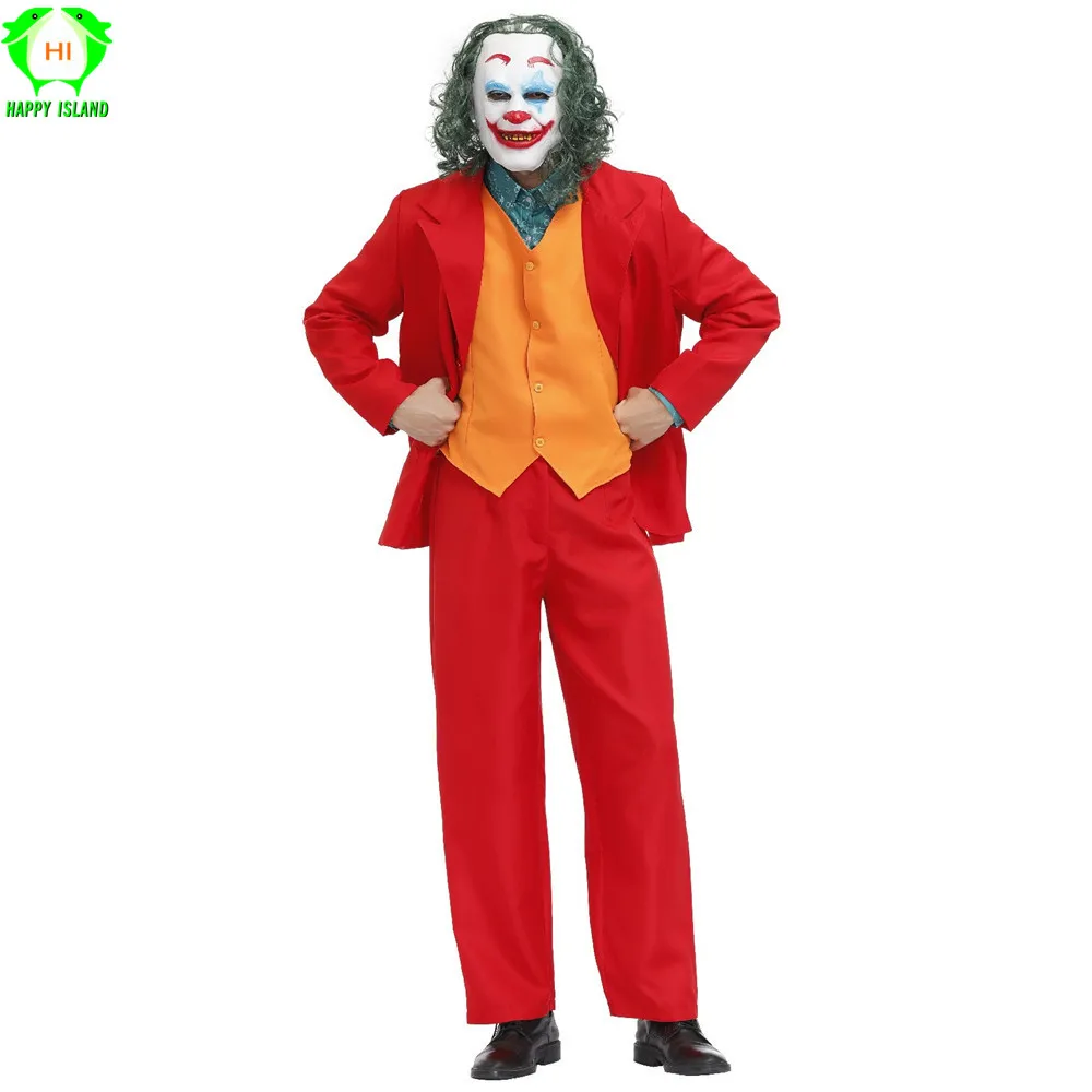 Новый костюм Joker Joaquin Phoenix Arthur Fleck для костюмированной вечеринки клоуна Хэллоуина