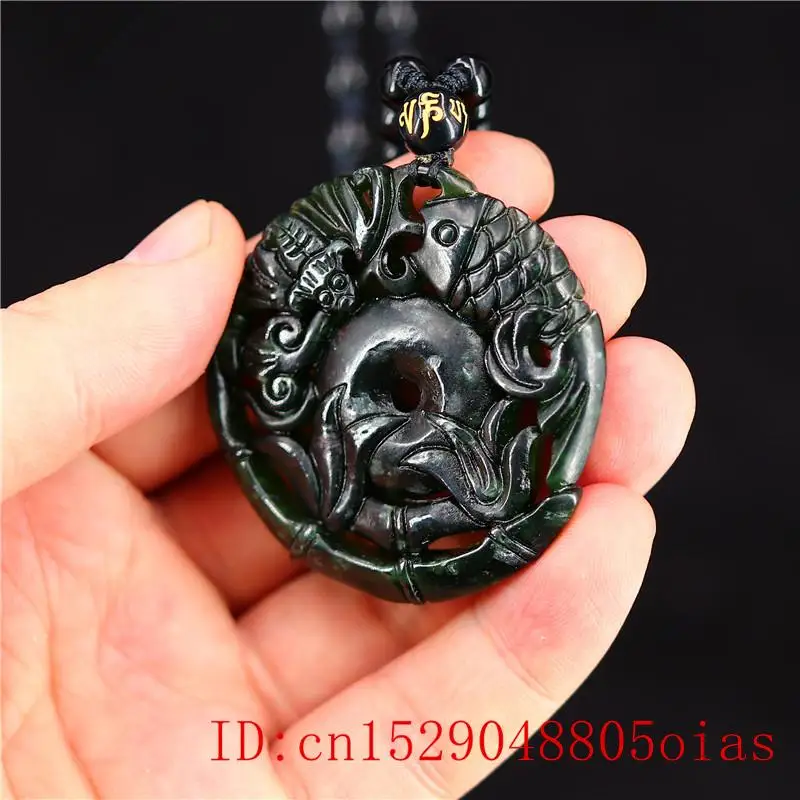 Нефритовая летучая мышь кулон ожерелье подарки Ювелирные изделия натуральный