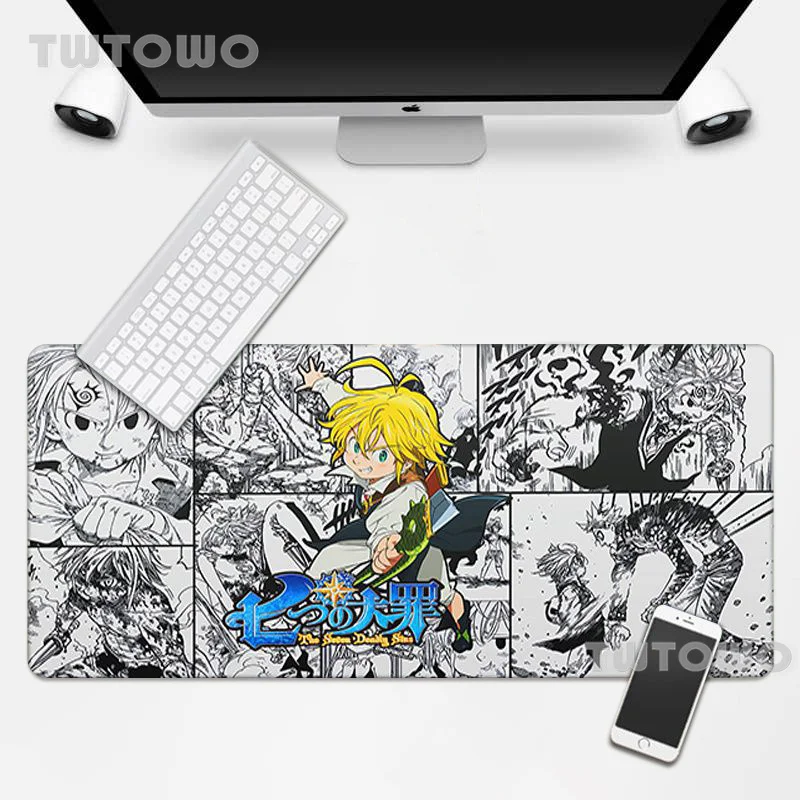

Mousepad New HD Home Large MousePads Desk Mats Mouse Mat Nanatsu No Taizai Natural Rubber Soft Office Carpet Mouse Mat Table Mat