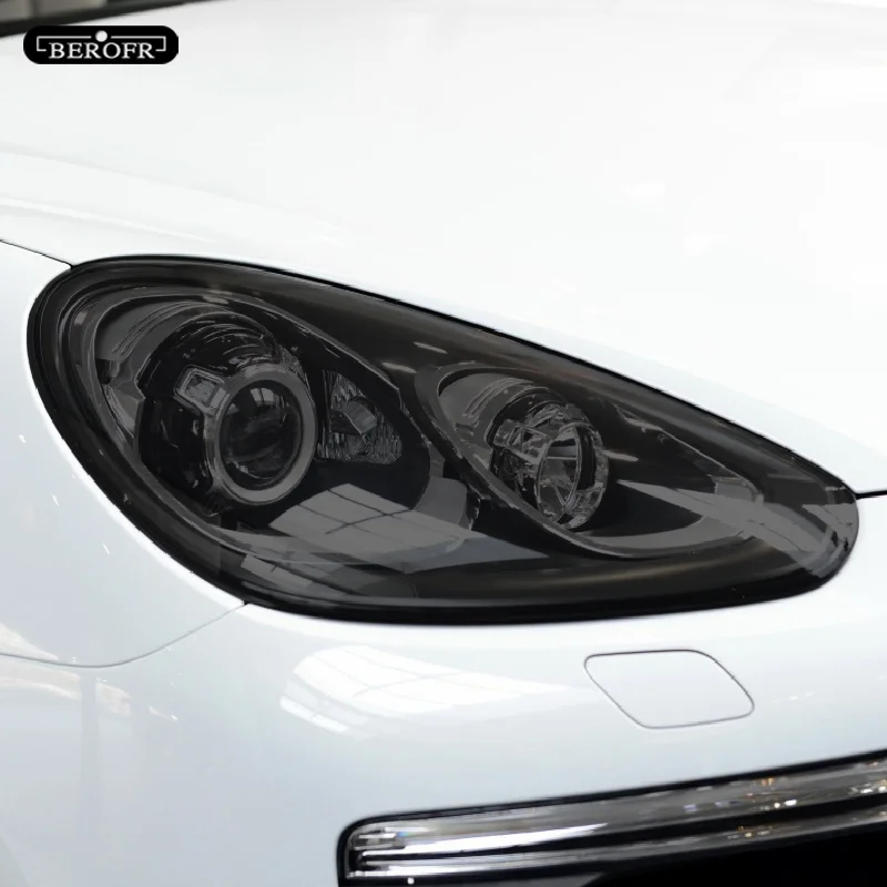 

Car Headlight Protection Tint Film Smoke Black Transparent TPU Protective Sticker For Porsche Cayenne 2019 2020 2011-On 958