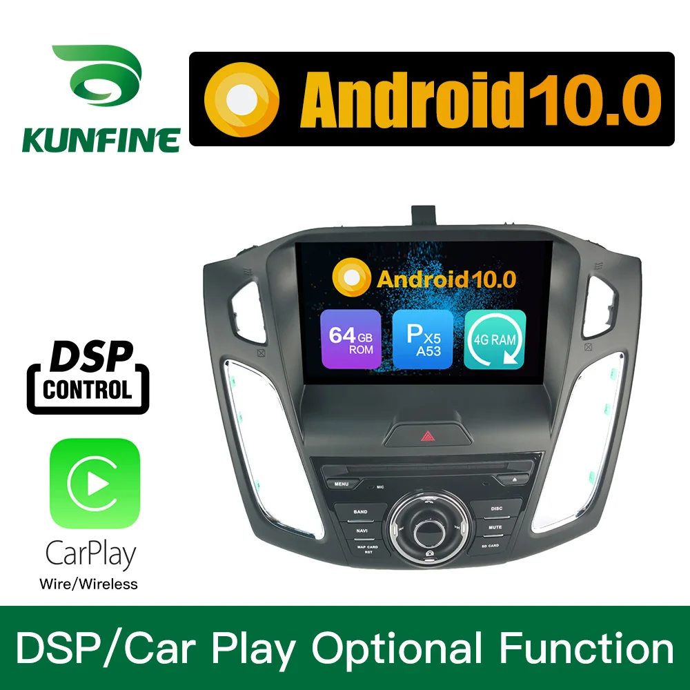 Автомобильная стереосистема для Ford focus 2014 2018 Android 10 0 Core PX6 A72 ОЗУ 4 Гб ПЗУ 64 ГБ