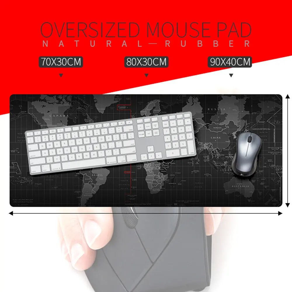 Gaming Mouse Pad Large Gamer Big Mat Computer Mousepad World Map Natural Rubber Office Keyboard Desk Game | Компьютеры и офис