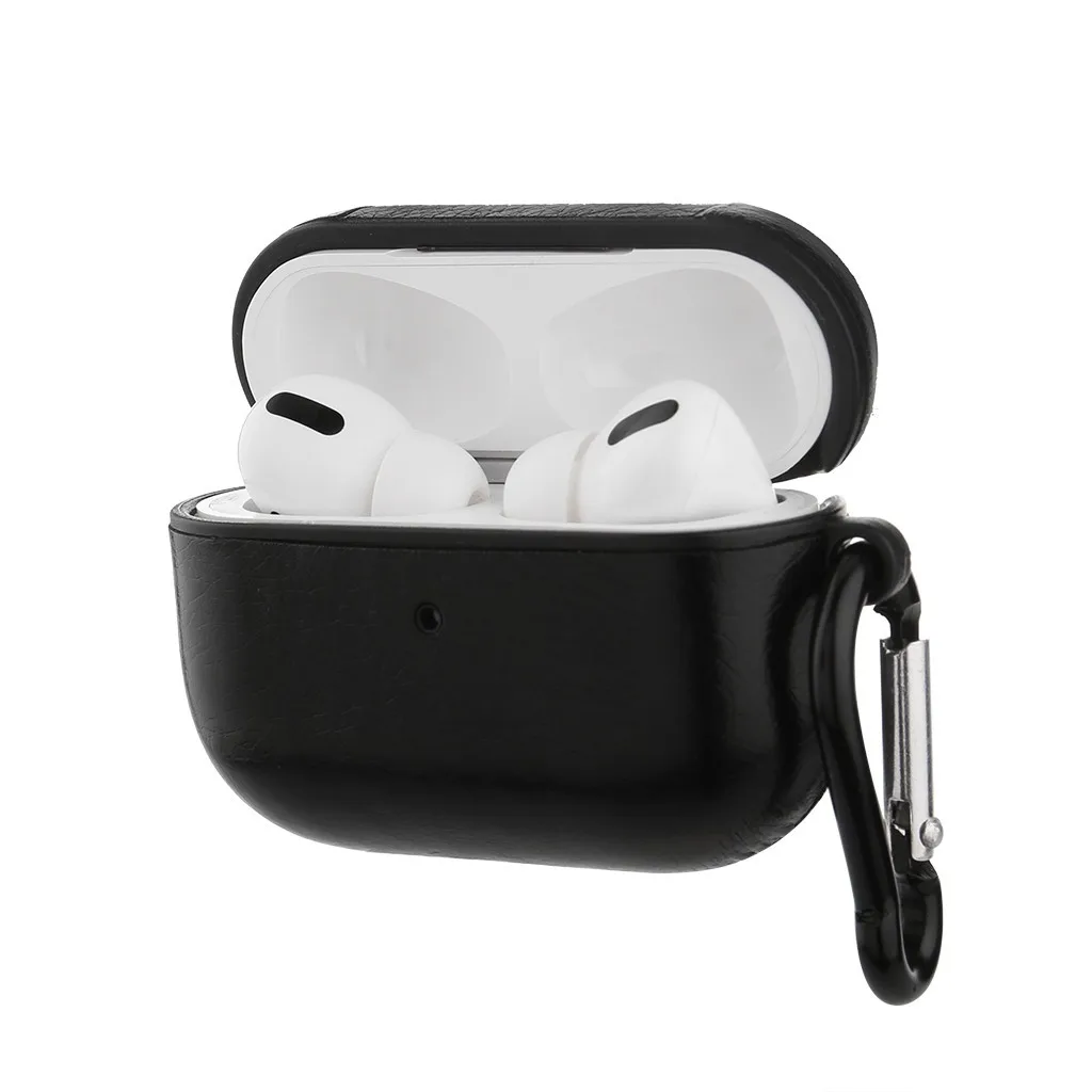 Чехол Carprie для AirPods Pro 2019 беспроводной чехол зарядки кожаный защитный с кольцом