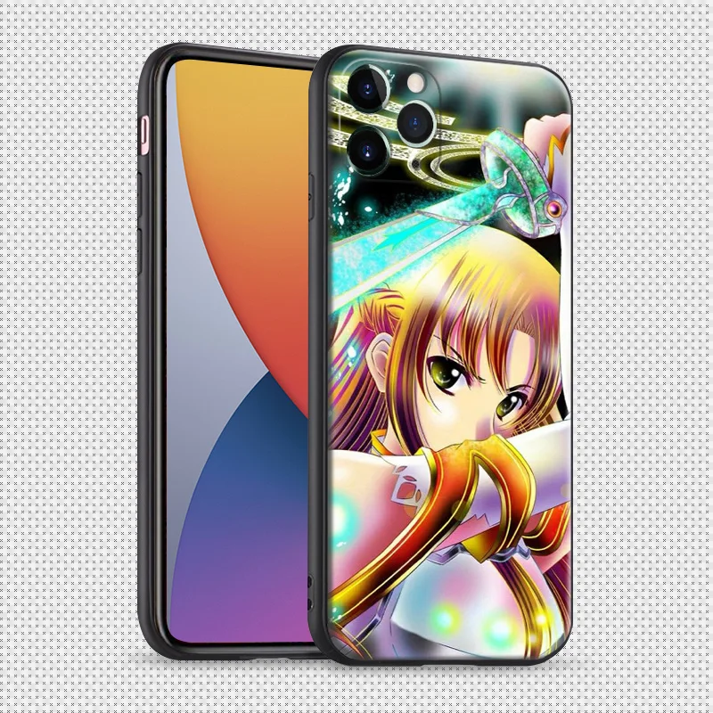 asuna sword art online anime for iphone se 6 6s 7 8 plus x xr xs 11 pro max soft silicone phone case cover shell free global shipping
