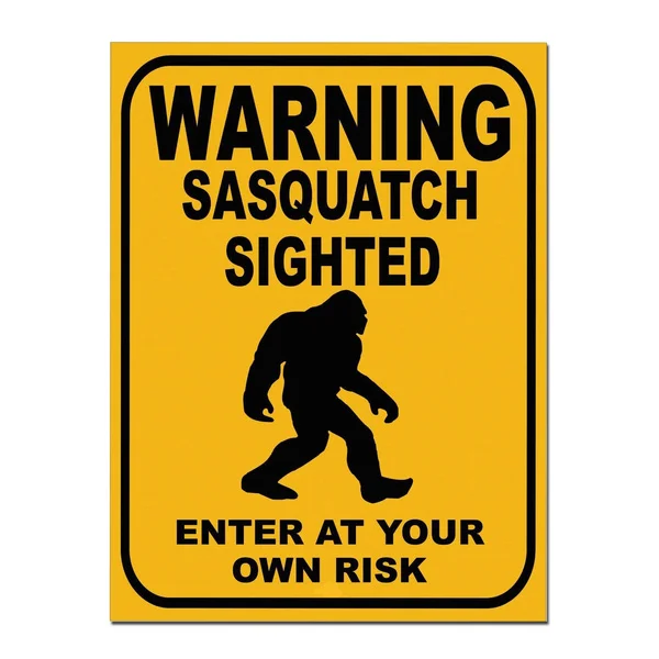 

Warning Beware Big Foot Sasquatch Sighted Enter Risk Tin Sign Metal Sign Metal Poster Metal Decor