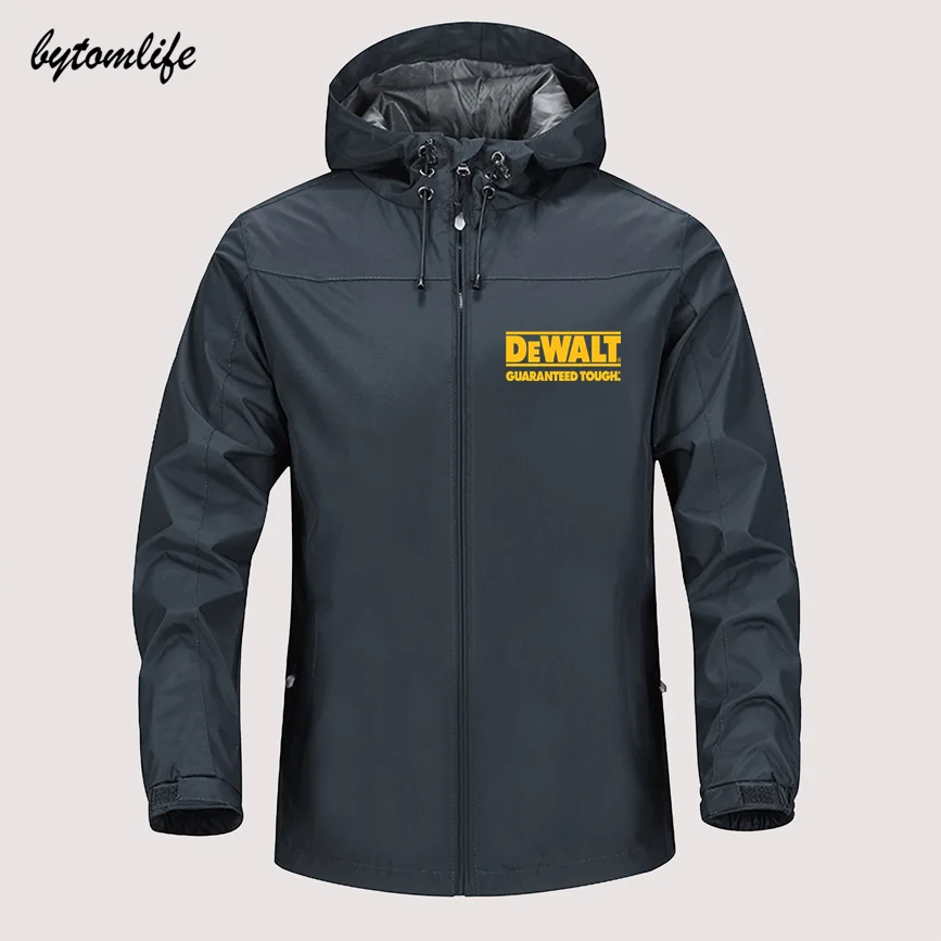 

Guaranteed Tough Dewalt Winter Jacket Men Lightweight Hooded Zipper Waterproof Coat Windproof Outdoor Sportswear Asian Size