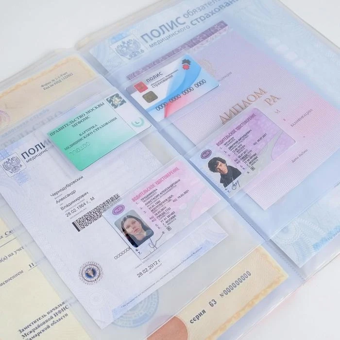 Папка для документов кожзам Российская федерация. Семейные документы 12 файлов 4