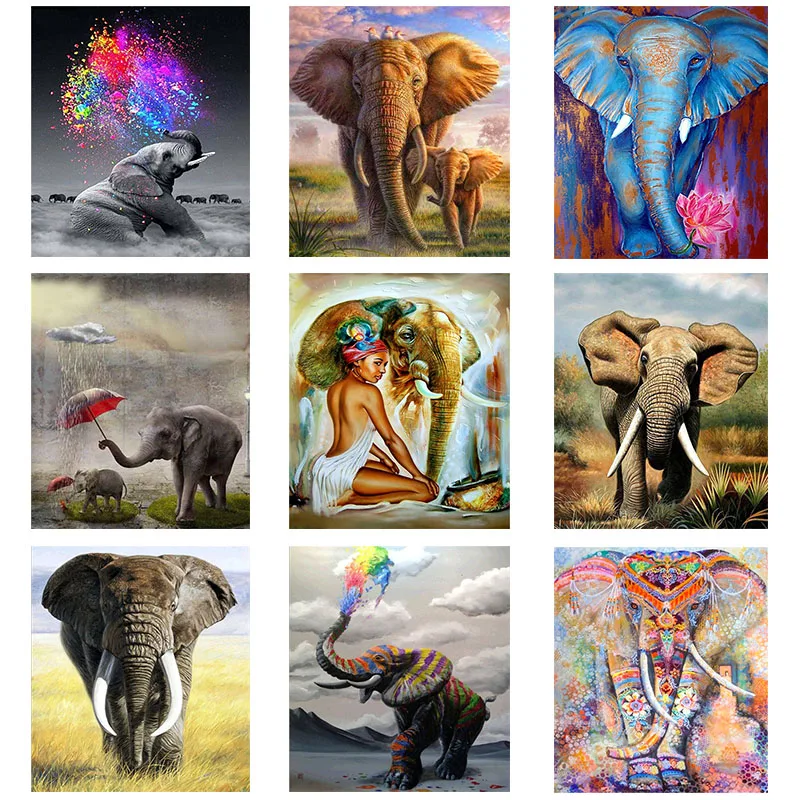

5D DIY Animal Diamond Painting Cross Stitch Full Square Round Drill Embroidery Colorful Handmade Home Room Wall Decor Craft