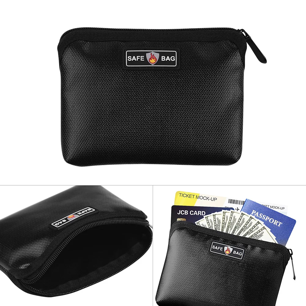 

Fireproof Waterproof Document Bags Liquid Silicone Material Heat Insulation Fire and Water Resistant Safe Bag Zippered