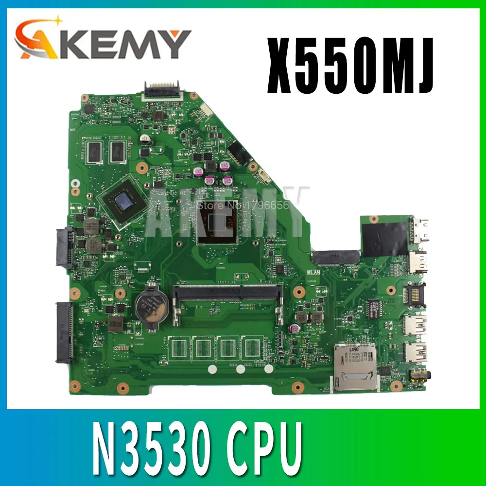 

X550MJ Motherboard N3530 CPU for ASUS X550M X552M Y582M X550MD Laptop motherboard X550MJ Mainboard X550MJ Motherboard test OK