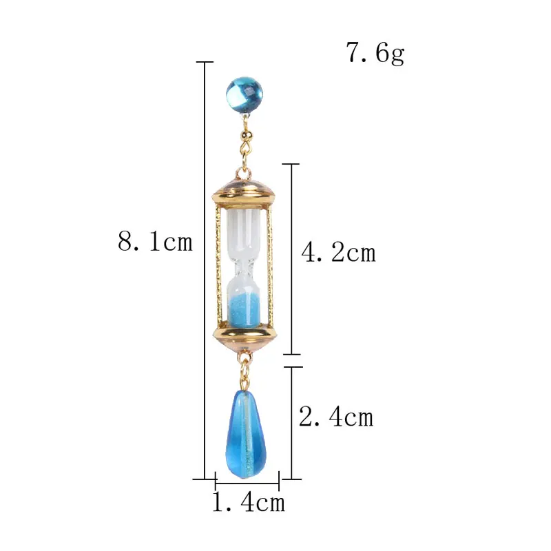 Серьги-гвоздики с аниме изучение ванитас для косплея висячие серьги голубыми