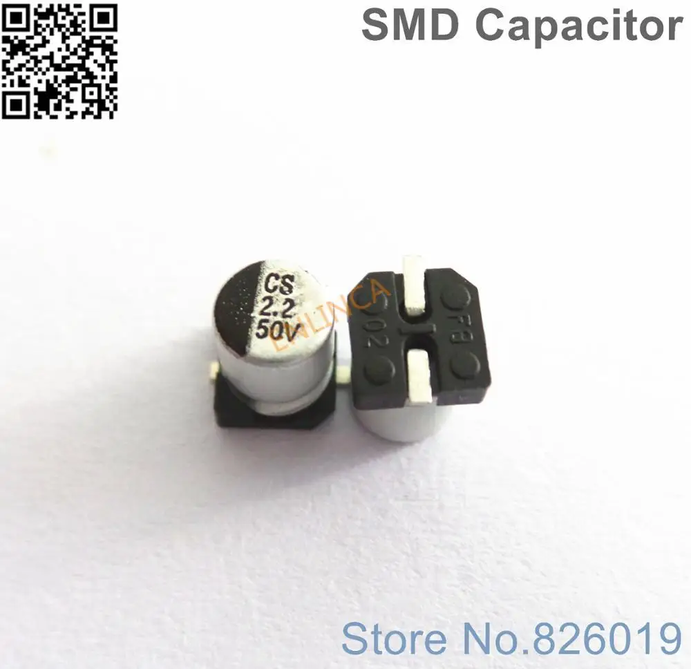 

200pcs/lot 50V 2.2uf SMD Aluminum Electrolytic Capacitors size 4*5.4 2.2uf 50V