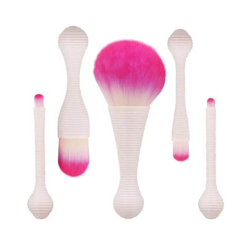 ELECOOL 5/1 шт. кисти для макияжа Набор инструментов нежно-розовый набор нейлоновых