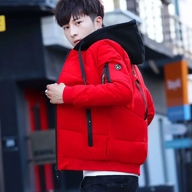 Новая брендовая зимняя куртка мужская 2019 теплое пальто приталенная Модная