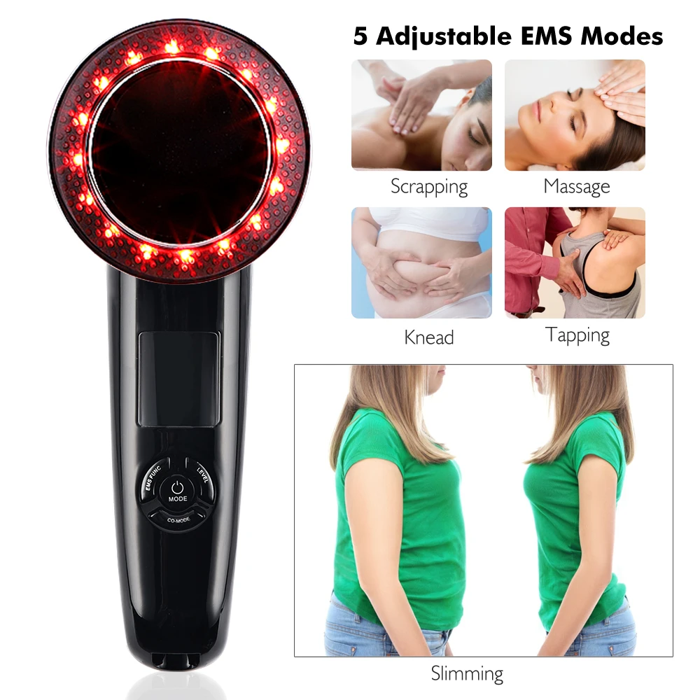 Koop Ultrasone Lichaam Vermagering Massager Ultrasone Golf Ems Vibratie Infrarood Therapie Vet Brander Apparaat Huidverstrakking Gezichtsverzorging