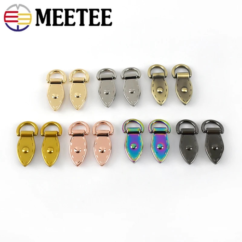 

4/10pcs 10x34/9x30mm Leaf D Metal Buckles Handbag Strap Clasp Bag Side Connector Hanger Keyring Chain Hooks DIY Leather Craft