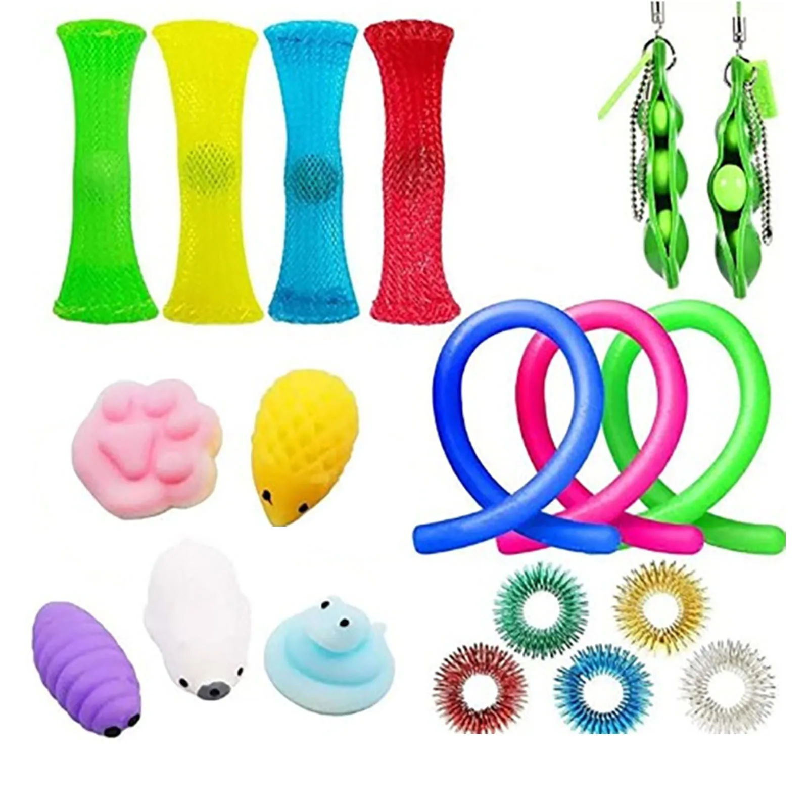 

20/21/22PCS Pack Fidget Sensory Toy Set Stress Relief Toys Autism Anxiety Relief Stress Pop Bubble Fidget Toys For Kids Adults V
