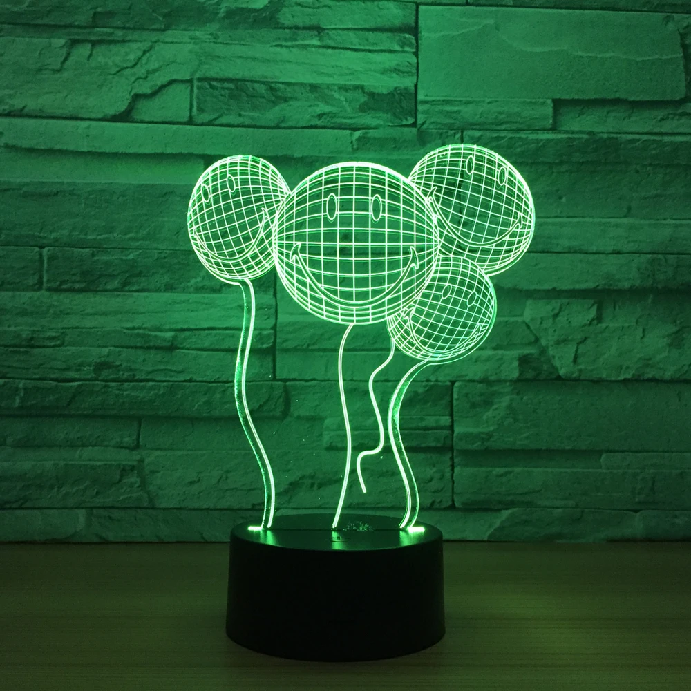 USB светодиодный акриловый 3D ночник на заказ цветной трехмерный Ночной светильник