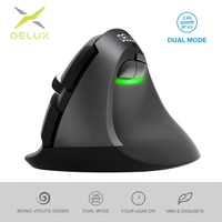 Delux M618Mini Ergonomic Wireless 2 4GHz Bluetooth Mouse 2400 DPI Vertical Mice Buttons For Computer and Laptop