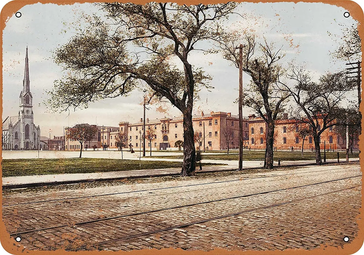 

Металлический знак WallColor 8*12, только для парковки в Эстонии, винтажный вид