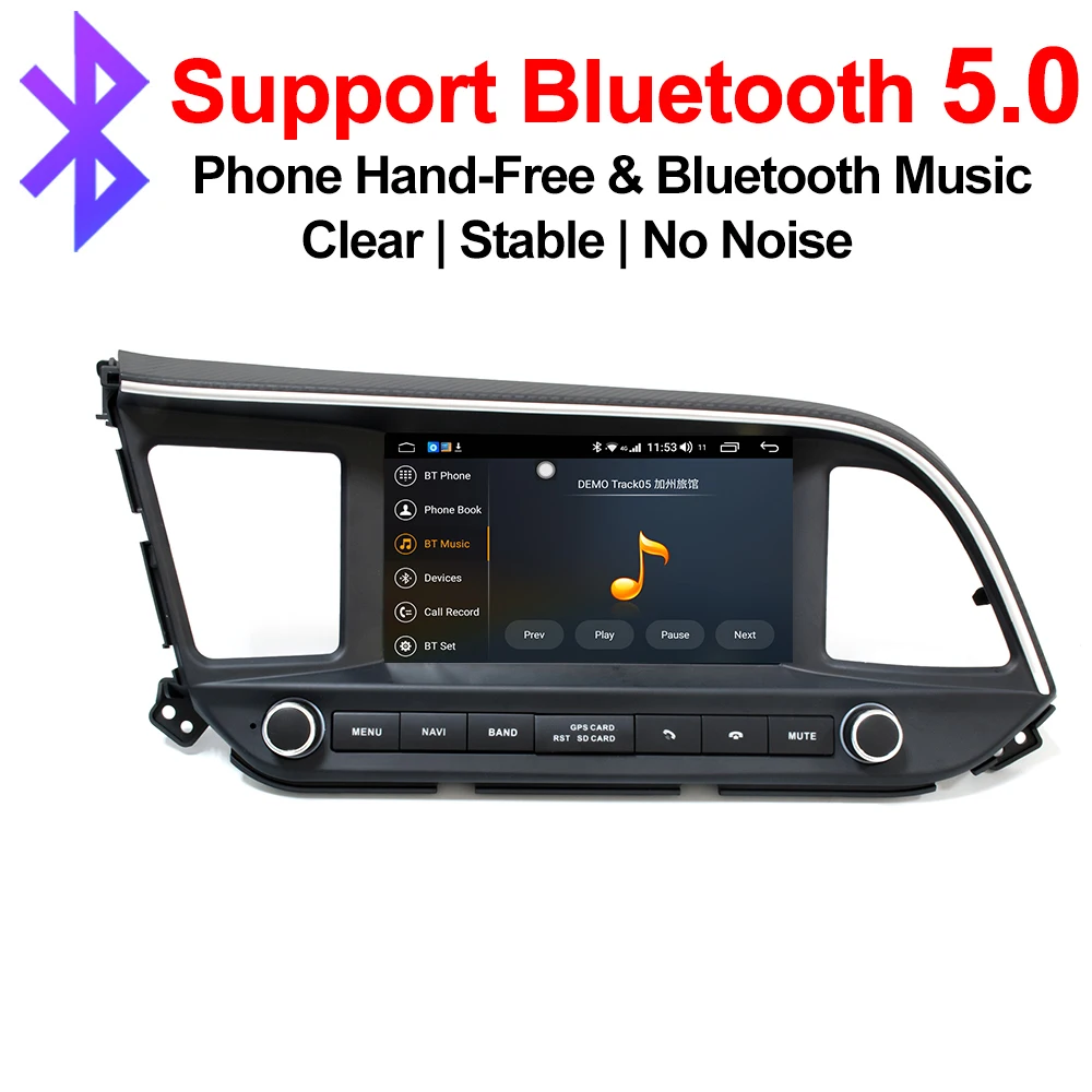 Автомобильный Головной блок YAZH 4 + 64 ГБ Android 9 0 для Hyundai Elantra 2019 GPS навигация