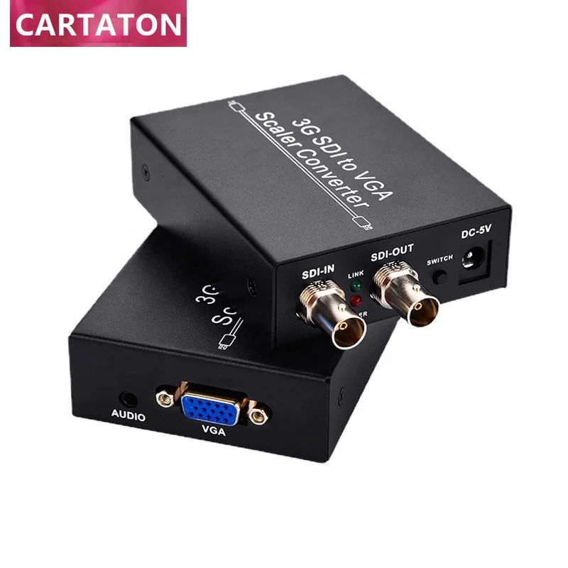 

HD SD 3G SDI к VGA + 3,5 мм аудио преобразователь для монитора ПК SDI